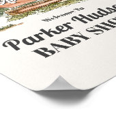 国立公園の赤ちゃんシャワー歓迎サイン ポスター (角)