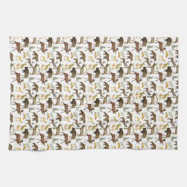 国立公園の野生生物 キッチンタオル