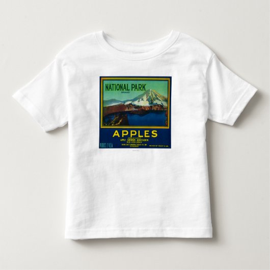 国立公園のAppleの木枠のLabelHoodの川、または トドラーTシャツ (正面)
