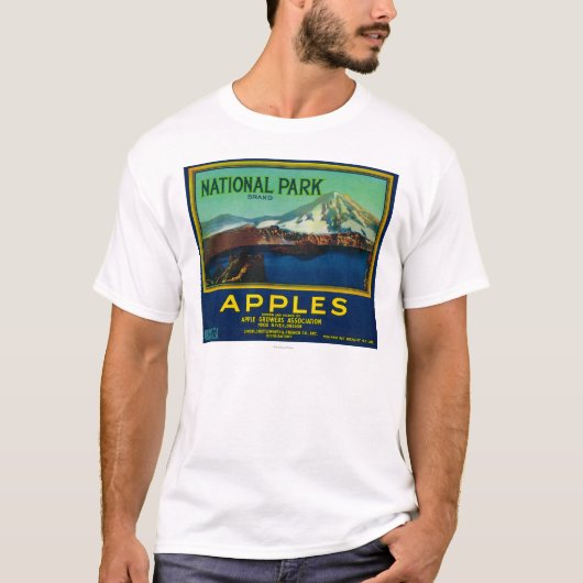 国立公園のAppleの木枠のLabelHoodの川、または Tシャツ (正面)