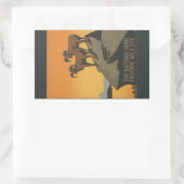 国立公園はヴィンテージ広告を保存する。 長方形シール (バッグ)