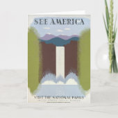 国立公園への旅行を促進するヴィンテージのポスター。 カード (正面)