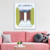 国立公園への旅行を促進するヴィンテージのポスター。 キャンバスプリント (インサイチュ (リビング))