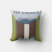 国立公園への旅行を促進するヴィンテージのポスター。 クッション (正面)