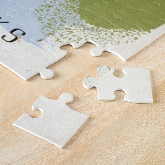 国立公園への旅行を促進するヴィンテージのポスター。 ジグソーパズル (側面)