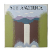 国立公園への旅行を促進するヴィンテージのポスター。 タイル (正面)