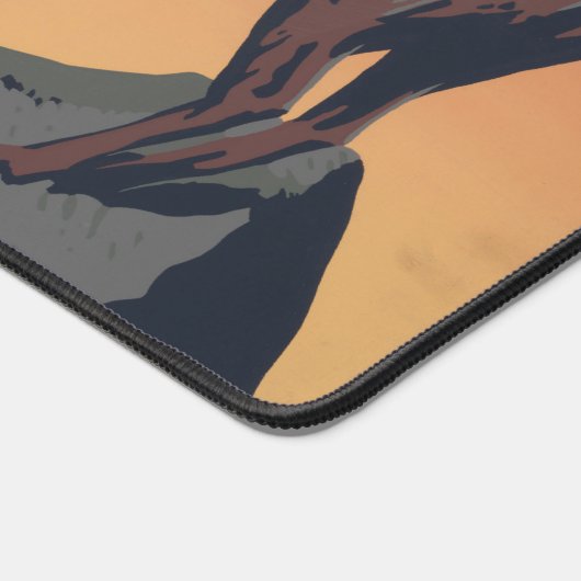 国立公園への旅行を促進するヴィンテージのポスター デスクマット (コーナー)