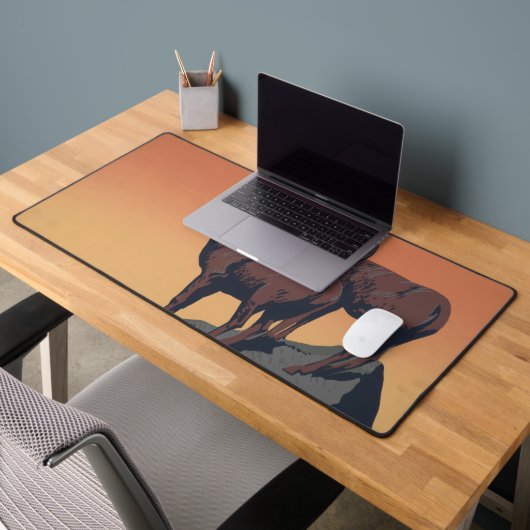 国立公園への旅行を促進するヴィンテージのポスター デスクマット (オフィス2)