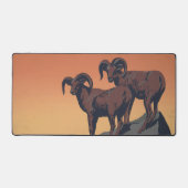 国立公園への旅行を促進するヴィンテージのポスター デスクマット (正面)