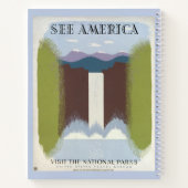 国立公園への旅行を促進するヴィンテージのポスター。 ノートブック (裏面)