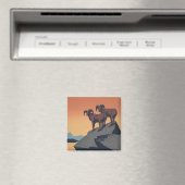 国立公園への旅行を促進するヴィンテージのポスター マグネット (インサイチュ (食洗機))