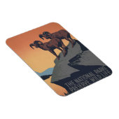 国立公園への旅行を促進するヴィンテージのポスター マグネット (右側)