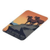 国立公園への旅行を促進するヴィンテージのポスター マグネット (左側)