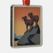 国立公園への旅行を促進するヴィンテージのポスター メタルオーナメント (右)