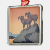 国立公園への旅行を促進するヴィンテージのポスター メタルオーナメント (左)