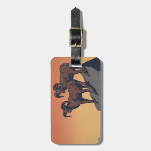 国立公園への旅行を促進するヴィンテージのポスター ラゲッジタグ (正面縦)