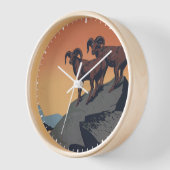 国立公園への旅行を促進するヴィンテージのポスター 壁時計 (傾斜)