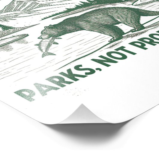 国立公園を守れ ドージ公園への資金提供をやめろ フォトプリント            (角)