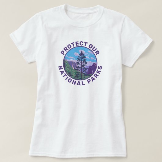 国立公園を守ろう サポート Tシャツ (デザイン正面)