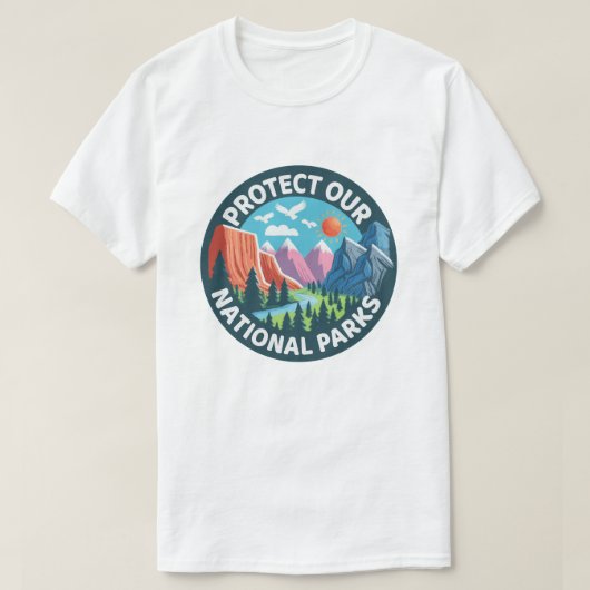 国立公園を守ろう 風景 Tシャツ (デザイン正面)