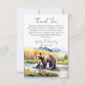 国立公園アドベンチャーがベビーシャワーを待つ サンキューカード (正面)