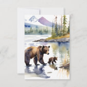 国立公園アドベンチャーがベビーシャワーを待つ サンキューカード (裏面)