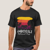 国立公園アフリカAmboseliケニア Tシャツ (正面)