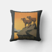 国立公園ジャムのヴィンテージの広告 クッション (裏面)