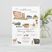 国立公園テーマ招待状ベビーシャワー 招待状 (スタンド正面)