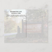 国立公園マンモス洞窟入口看板 ポストカード (裏面)