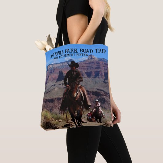 国立公園リタイアロードトリップカスタム トートバッグ (クローズアップ)