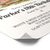 国立公園時間カプセルパーティー標識 ポスター (角)