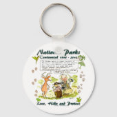 国立公園百年記念写真家漫画 キーホルダー (正面)