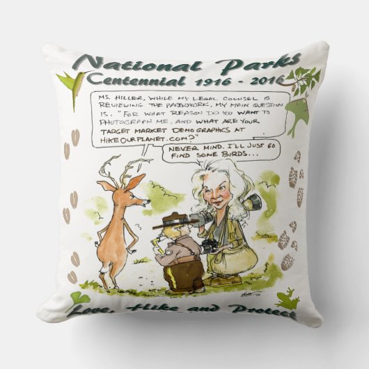 国立公園百年記念写真家漫画 クッション (正面)