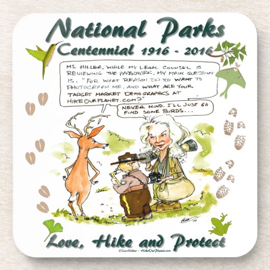 国立公園百年記念写真家漫画 コースター (正面)