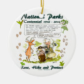 国立公園百年記念写真家漫画 セラミックオーナメント (正面)