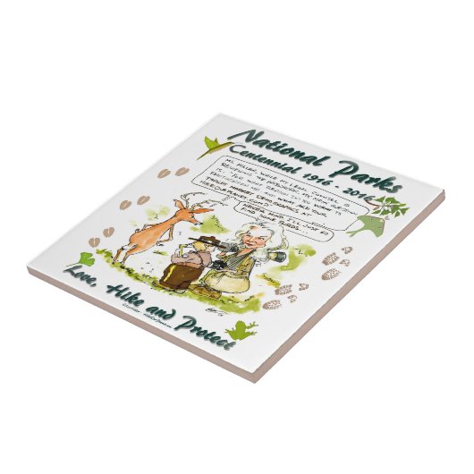 国立公園百年記念写真家漫画 タイル (側面)