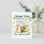 国立公園百年記念写真家漫画 ポストカード (スタンド正面)