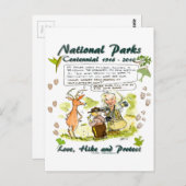 国立公園百年記念写真家漫画 ポストカード (正面/裏面)