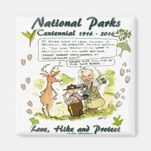 国立公園百年記念写真家漫画 マグネット (正面)