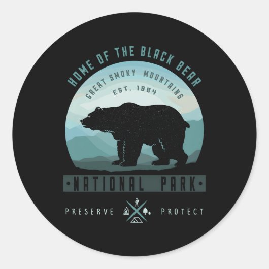 国立公園素晴らしスモークマウンテンズパーク ラウンドシール (正面)