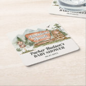 国立公園赤ちゃんシャワーパーティーコースター スクエアペーパーコースター (アングル)