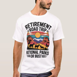 国立公園 退職後の冒険 ロードトリップ Tシャツ