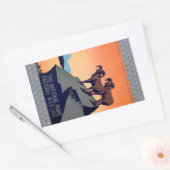 国立公園 長方形シール (封筒)