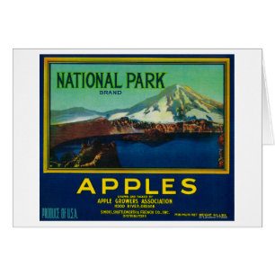 国立公園Apple Crate LabelHood川、または