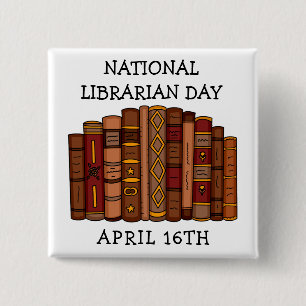 国立司書の日 – 4月16日ボタン 缶バッジ