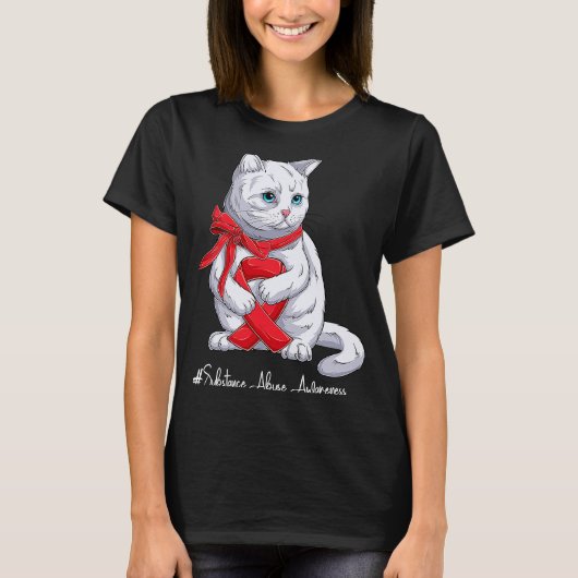 国立物質乱用啓発月間 レッドリボン Tシャツ (正面)