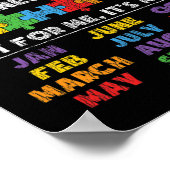 国立自閉症治療月自閉症の子供たちに気付く ポスター (角)