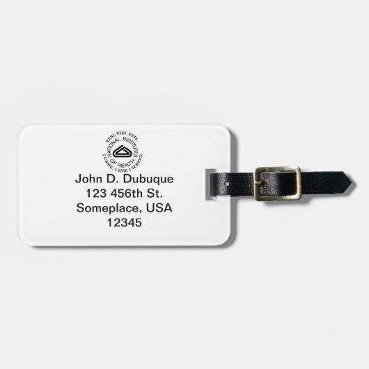 国立衛生研究所VVVシールド ラゲッジタグ (正面横)