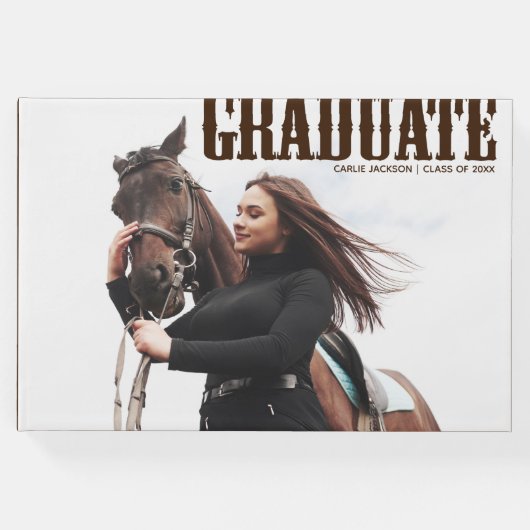 国立西洋大学院写真女性のカーボーイ卒業 ゲストブック (正面)